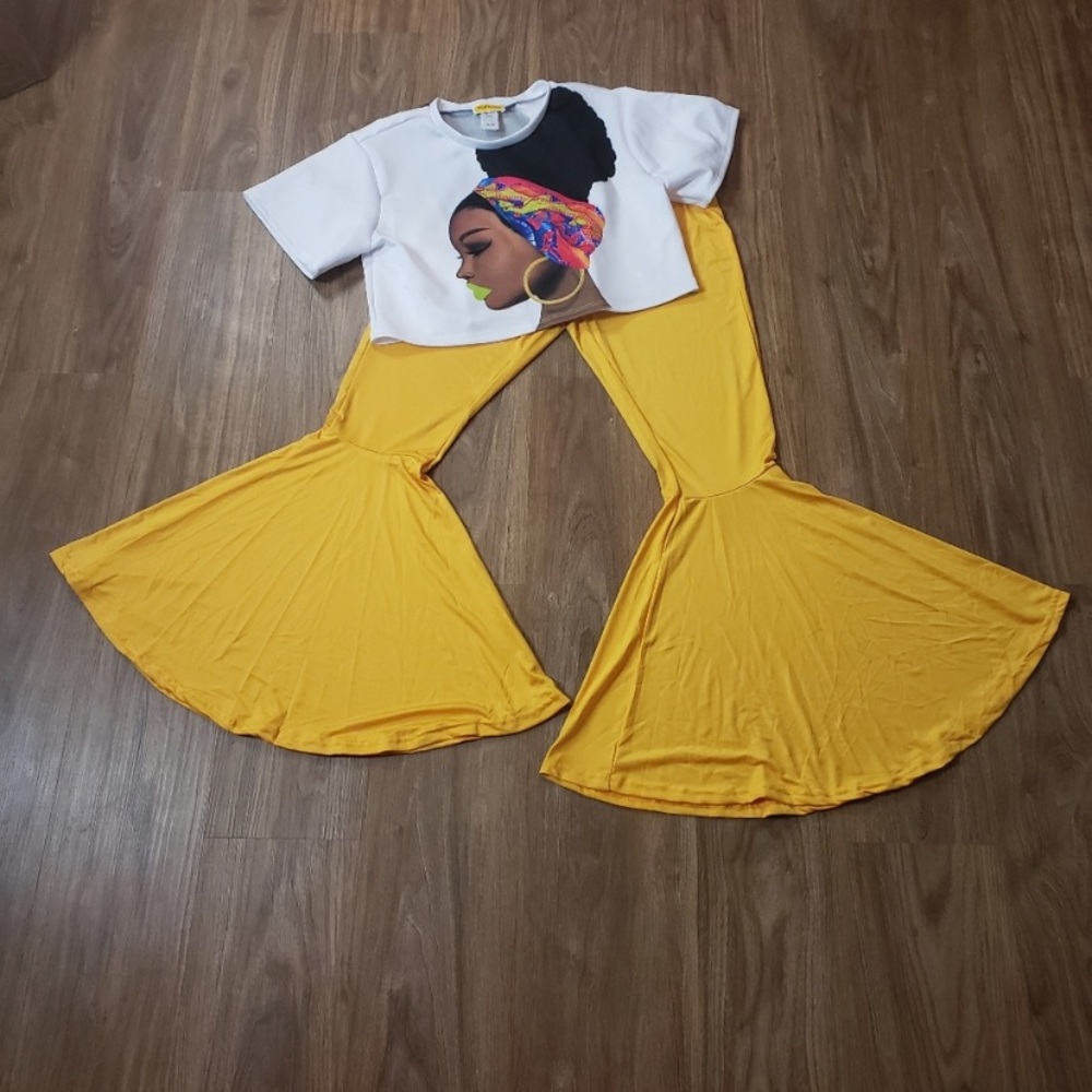 Yellow Flared Women's Pants